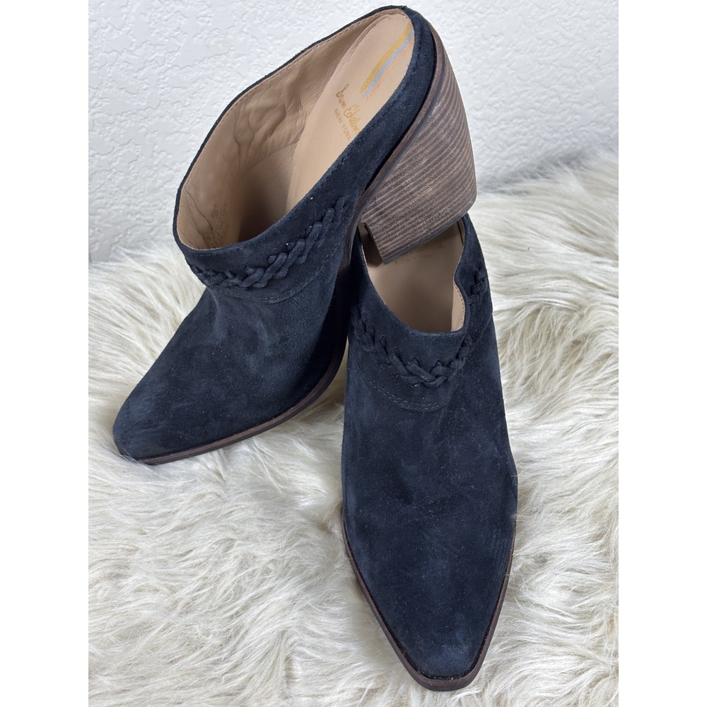 Sam Edelman Alison Mule Womens 8.5 Black Suede NWT Block Heel Western - Picture 2 of 10